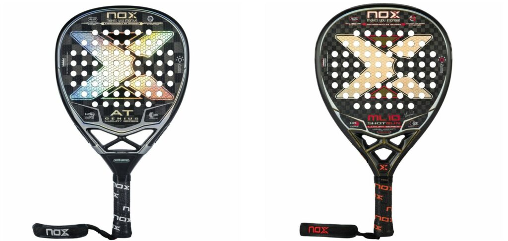 Raquette De Padel Nox AT Genius Attack 18K 2022 - Forme Diamant, Carbone 18K, Pour Jeu Offensif