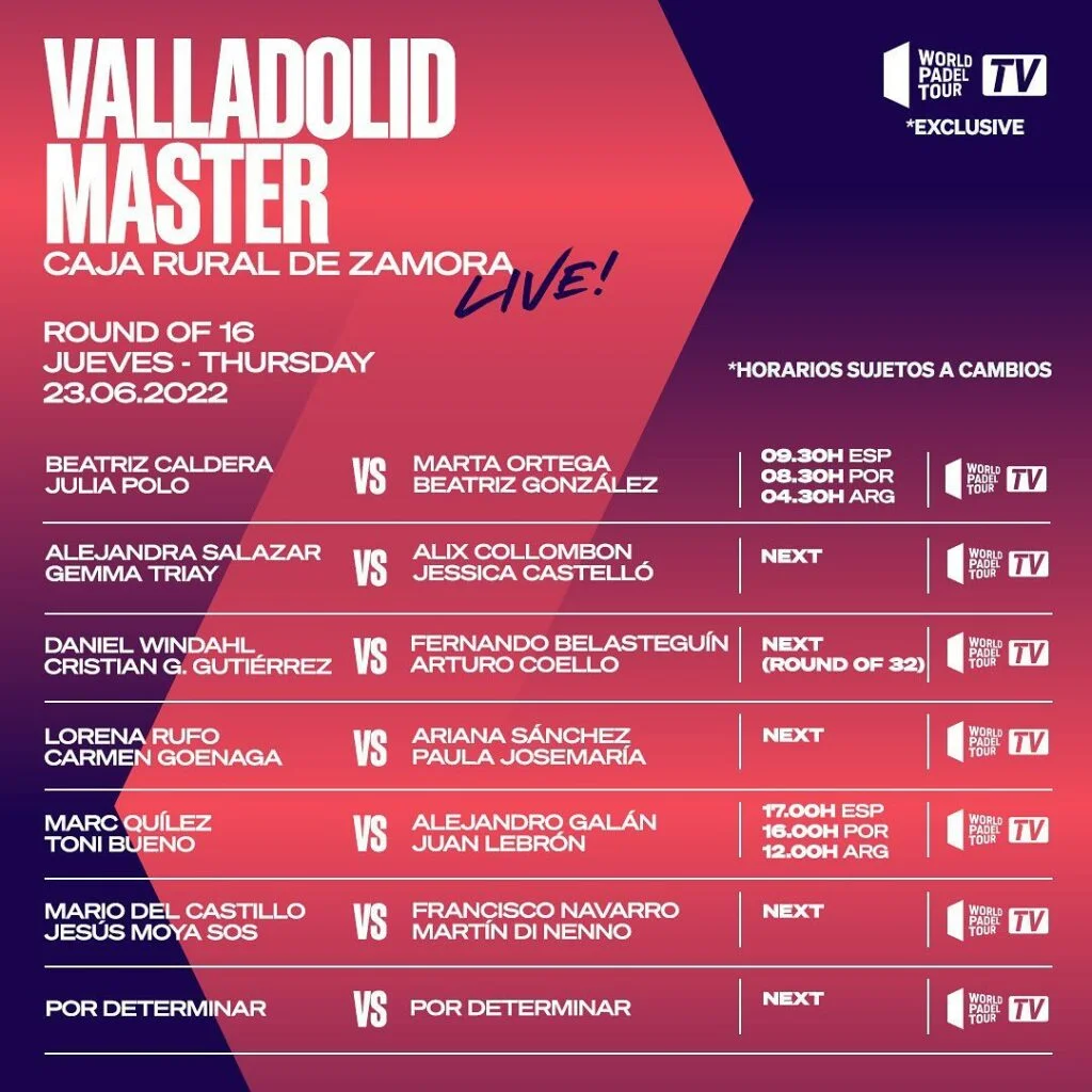 Programme-previsionnel-23-juin-WPT-Valladolid-2022 | Padel Magazine Programme-previsionnel-23-juin-WPT-Valladolid-2022