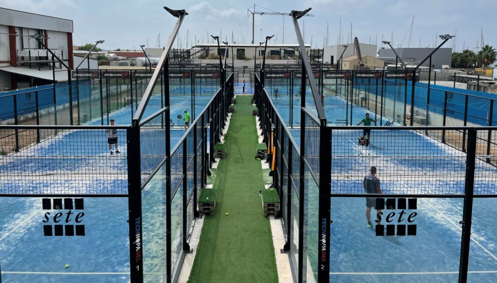 Sete Padel terrains pistes vue de haut 2022