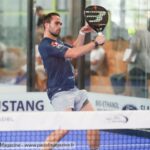 Bastien Blanque Mensch Padel Offener Rückhand-Volley-Fokus