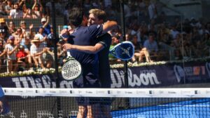 Franco Stupa & Pablo Lima Accolade victoire quart Greenweez Paris Premier Padel Major