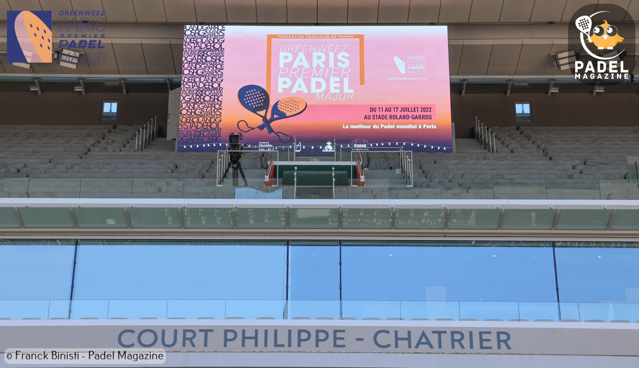 格林威兹 Paris Premier Padel 相机 Philippe Chatrier