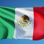 Mexicaanse vlag padel geneigd