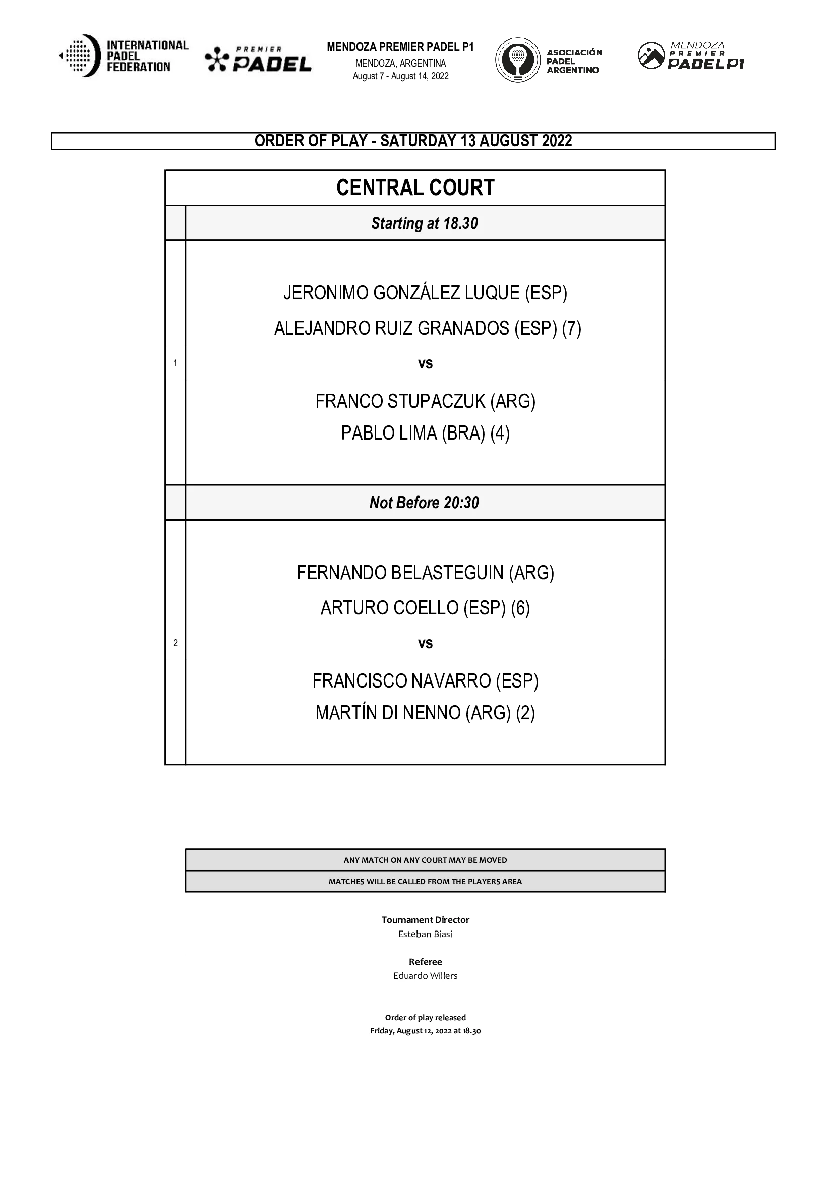 programme demi finale premier padel mendoza | Padel Magazine programme demi finale premier padel mendoza