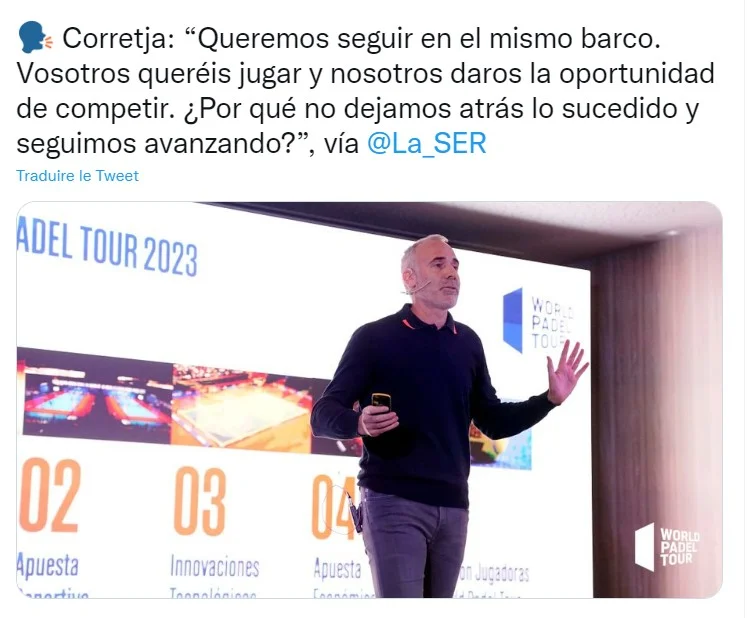 Corretja-tweet-carlota- | Padel Magazine