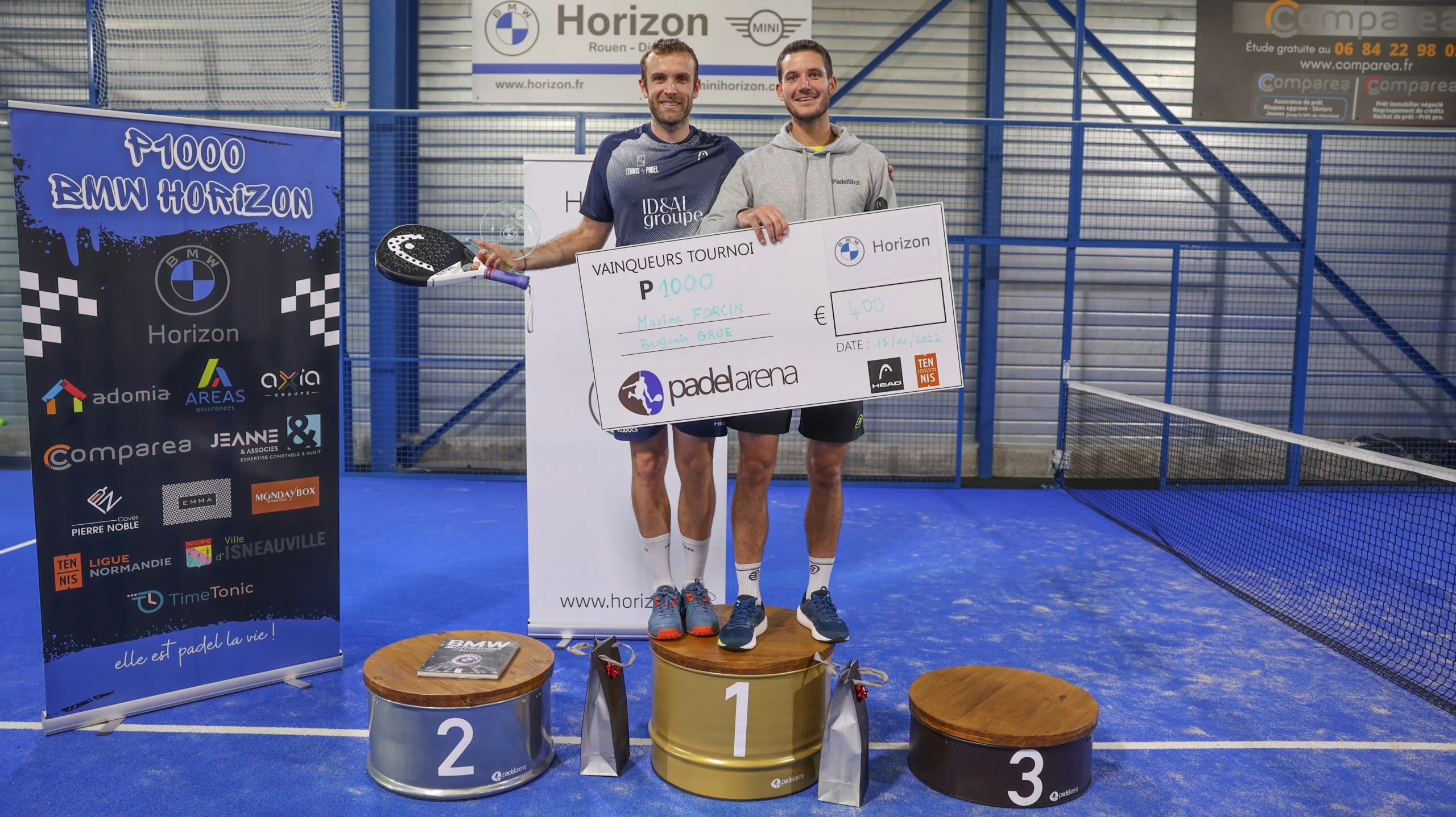 Forcin grué victoire padel arena