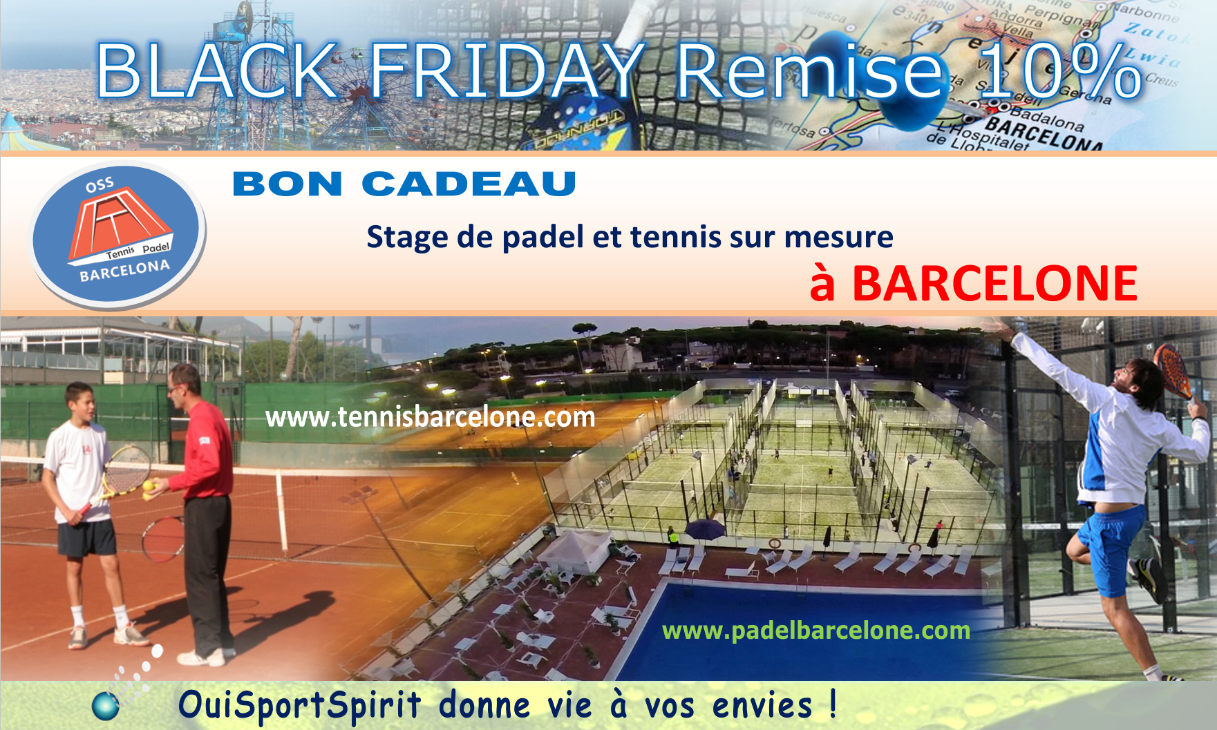 Black Friday: -10% voor een stage padel of tennis in Barcelona voor 2023