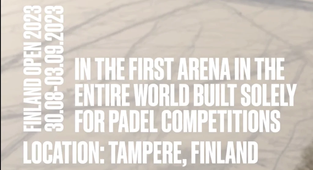 Finlândia terá a primeira arena mundial especificamente criada para receber  torneios de Padel