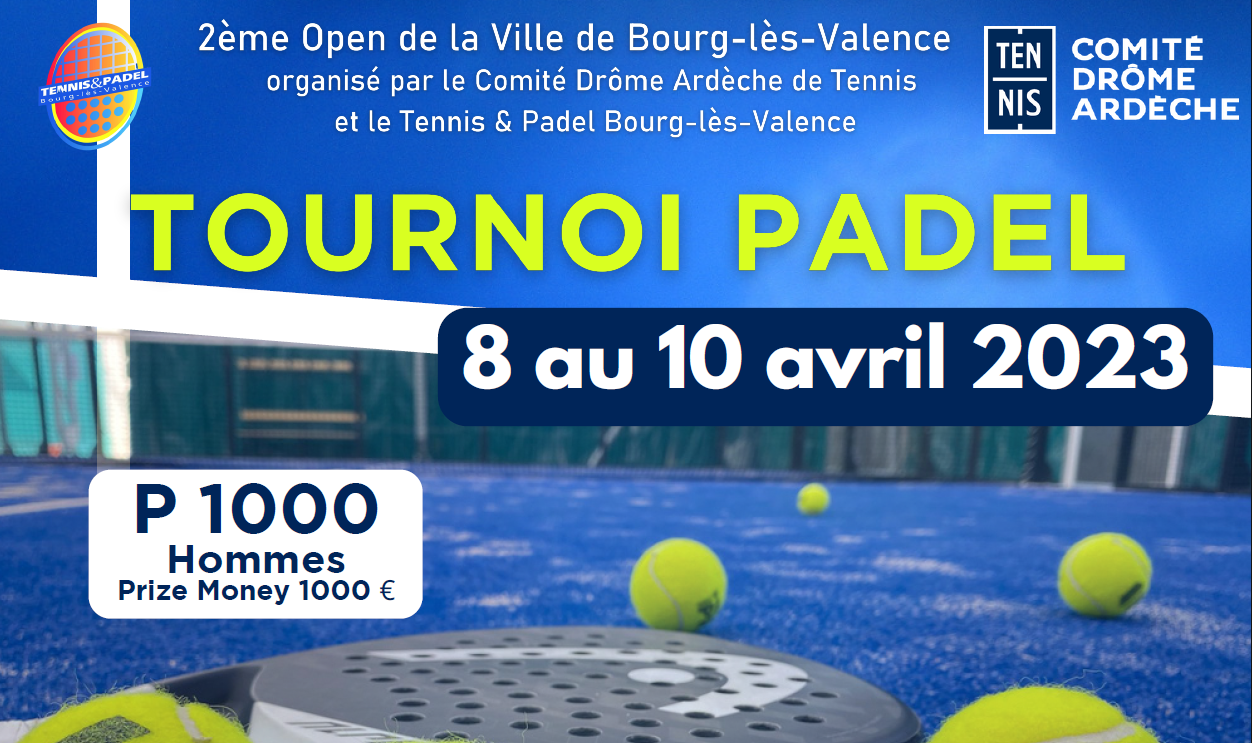 P1000 Bourg-lès-Valence: 2º Abierto del 8 al 10 de abril