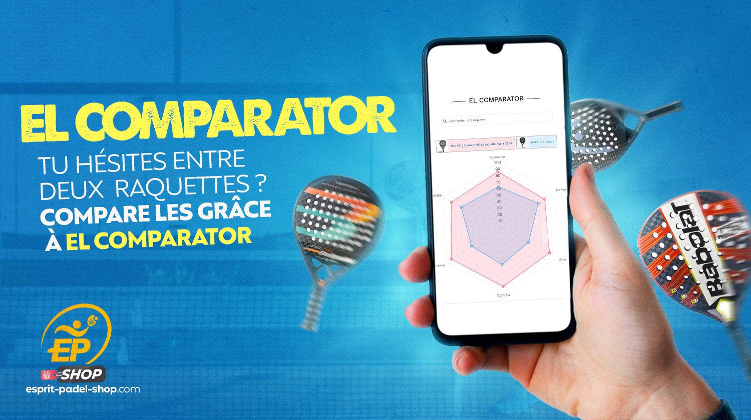 "El Comparator" laskeutuu Espritiin Padel Verkkokauppa