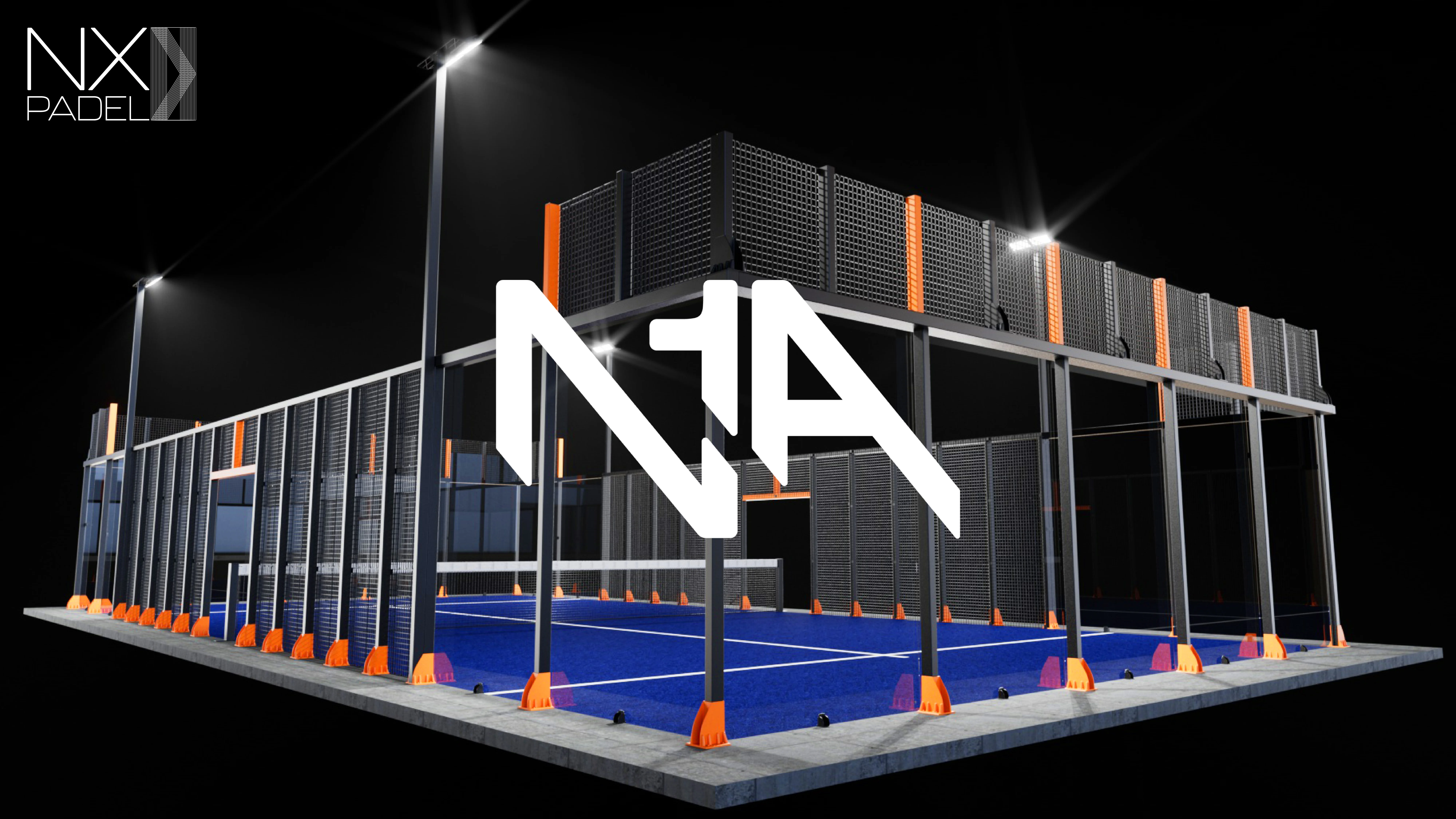 nxpadel fibre de verre piste