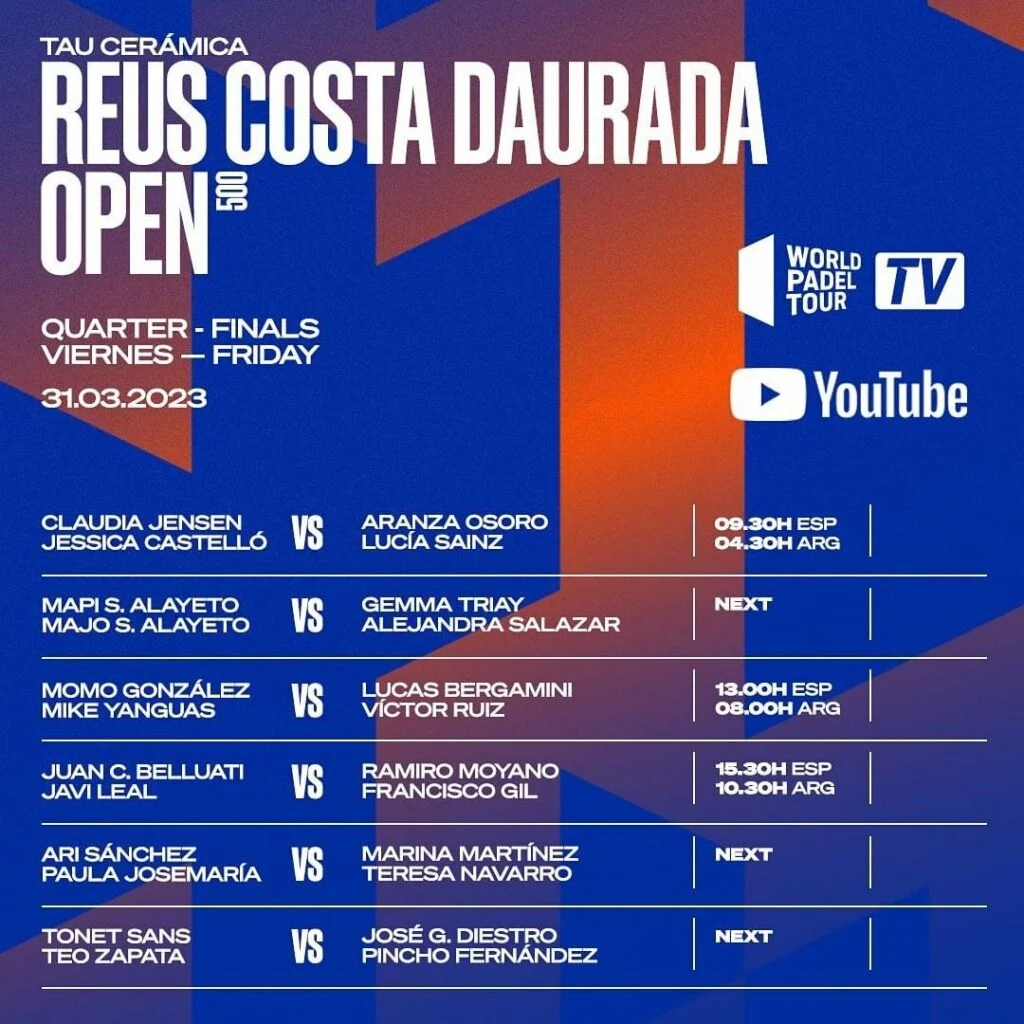 WPT-Reus-Open-Quarts-de-finale-1 | Padel Magazine WPT Reus