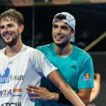Yanguas Galan sorride Premier Padel Qatar Maggiore 2023