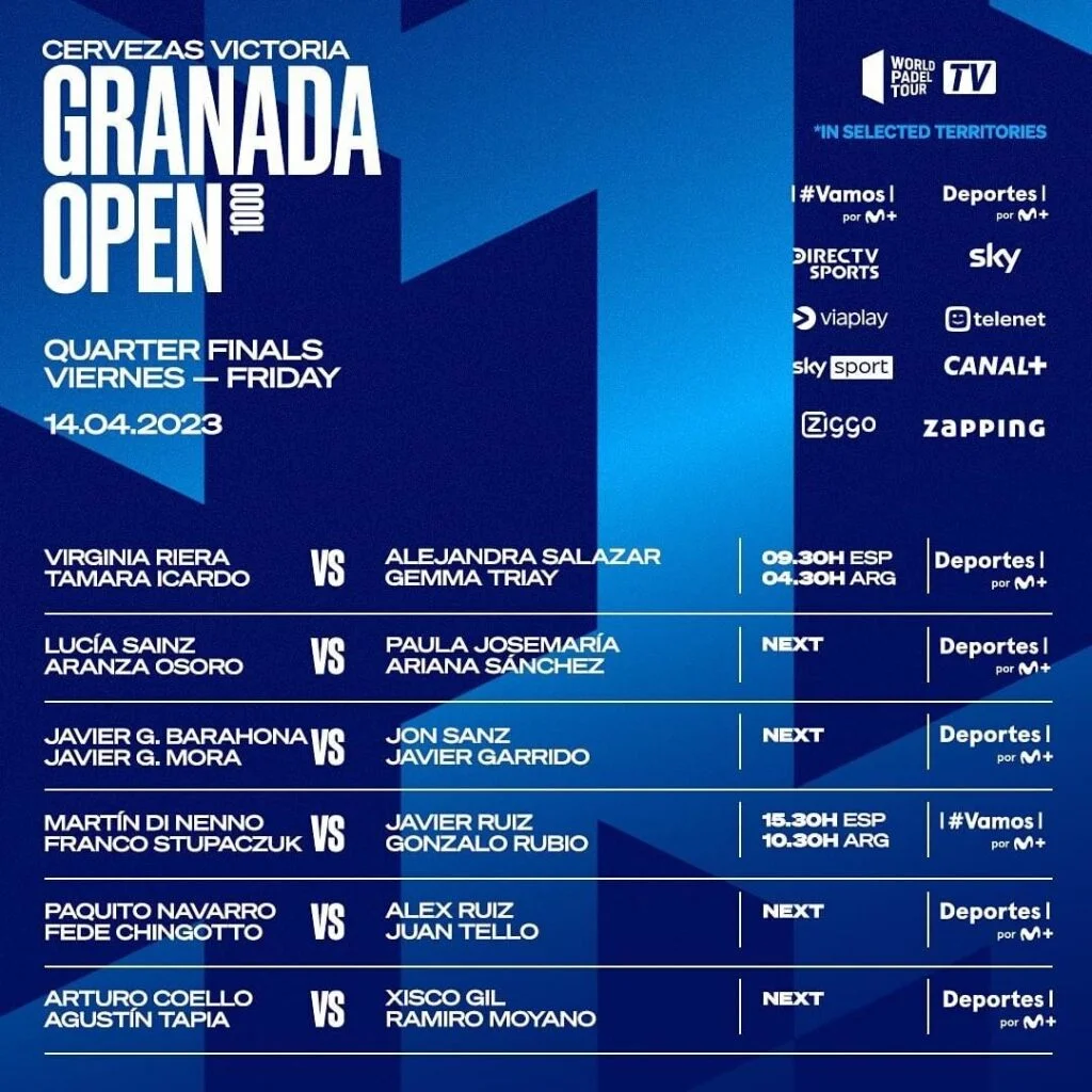 Tableau quarts WPT Granada Open