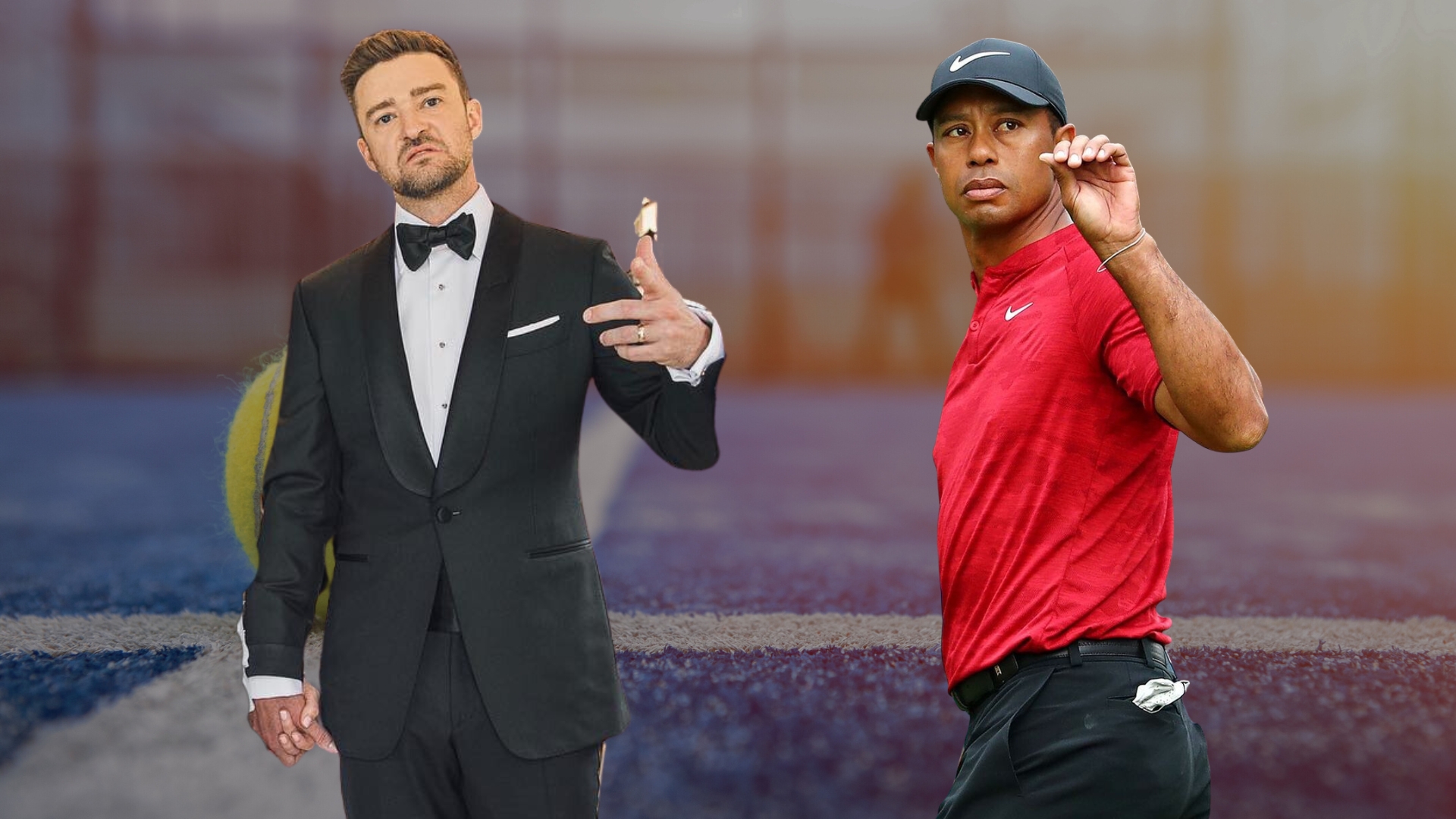10 Gerichte von padel unterzeichnete Tiger Woods und Justin Timberlake