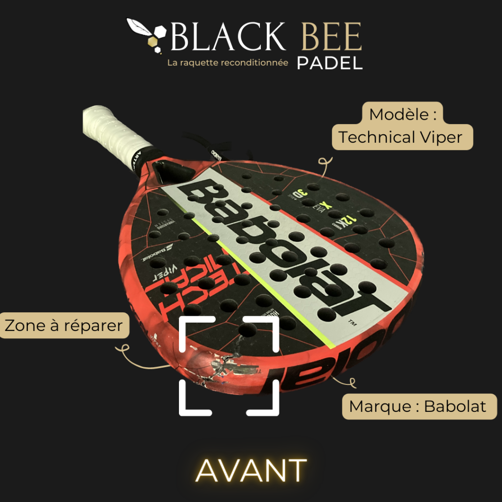 Abeja negra Padel reparar antes