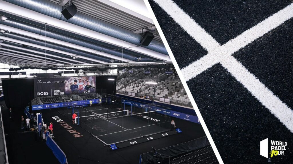 Moquette padel noire WPT Vienne Autriche 2023