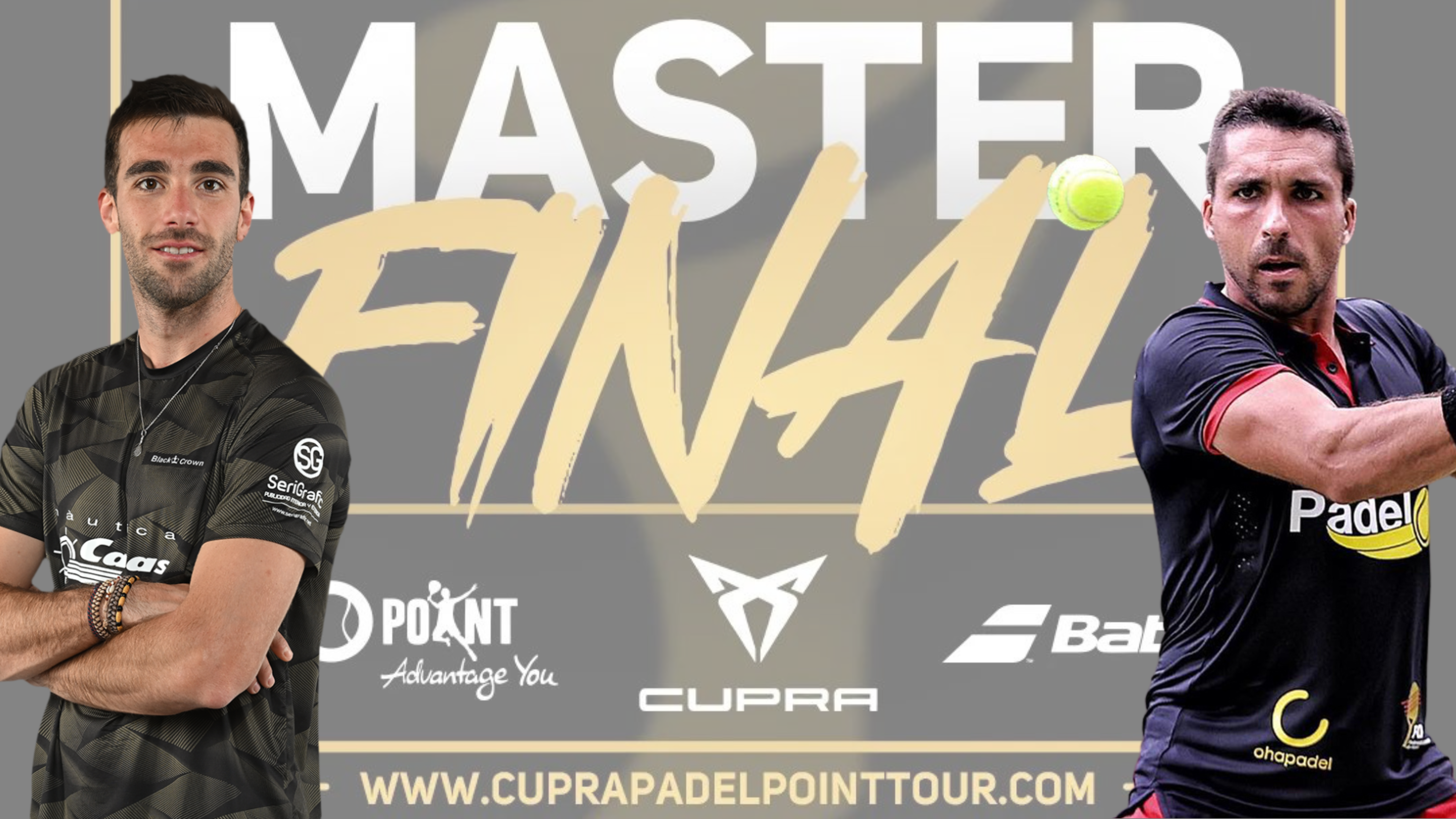Aitor Garcia e Andrés Britos na final do Cupra Master Padel-Point Tour