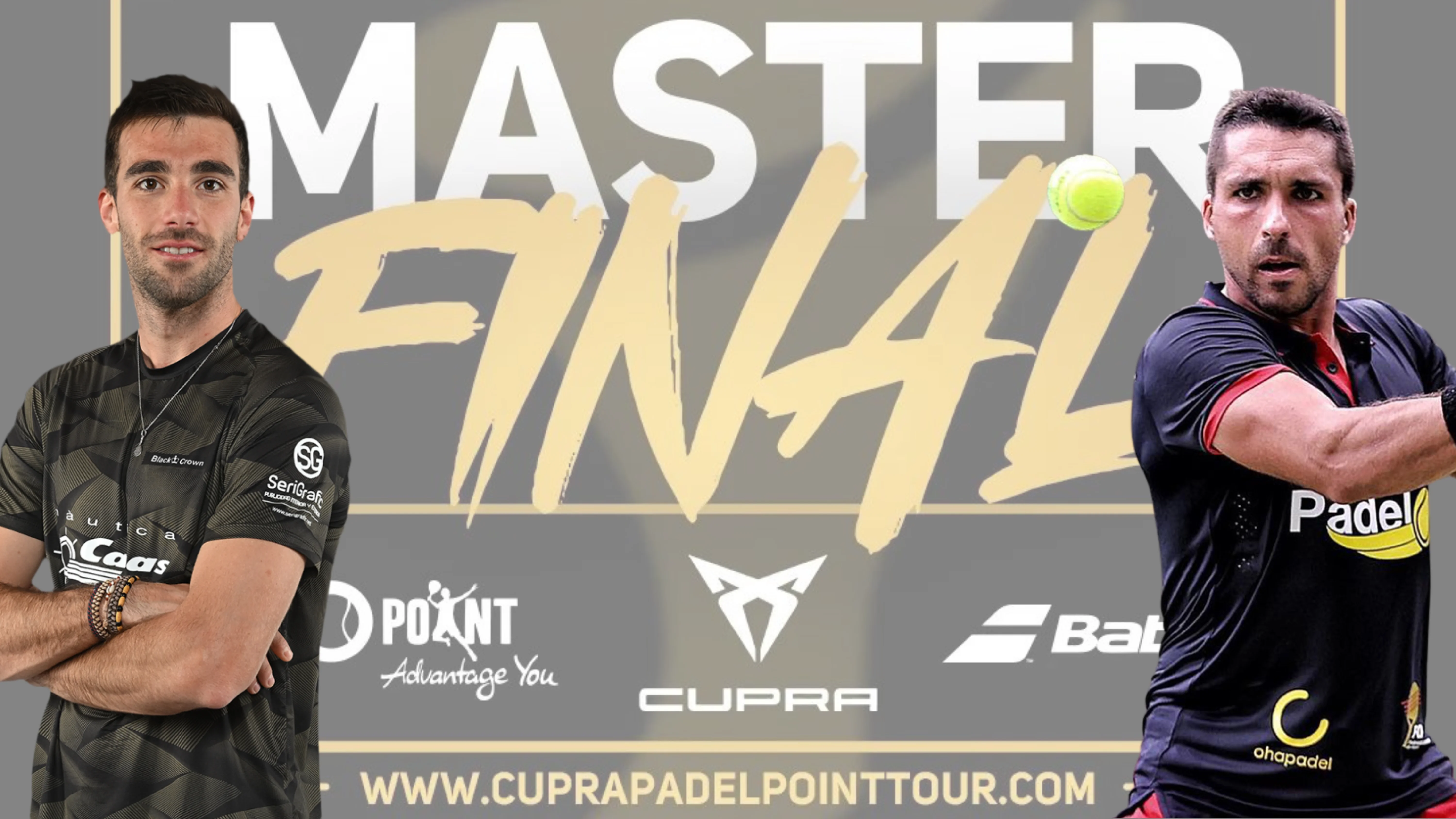 Aitor Garcia en Andres Britos tijdens de Cupra Master Finale Padel-Point Tour