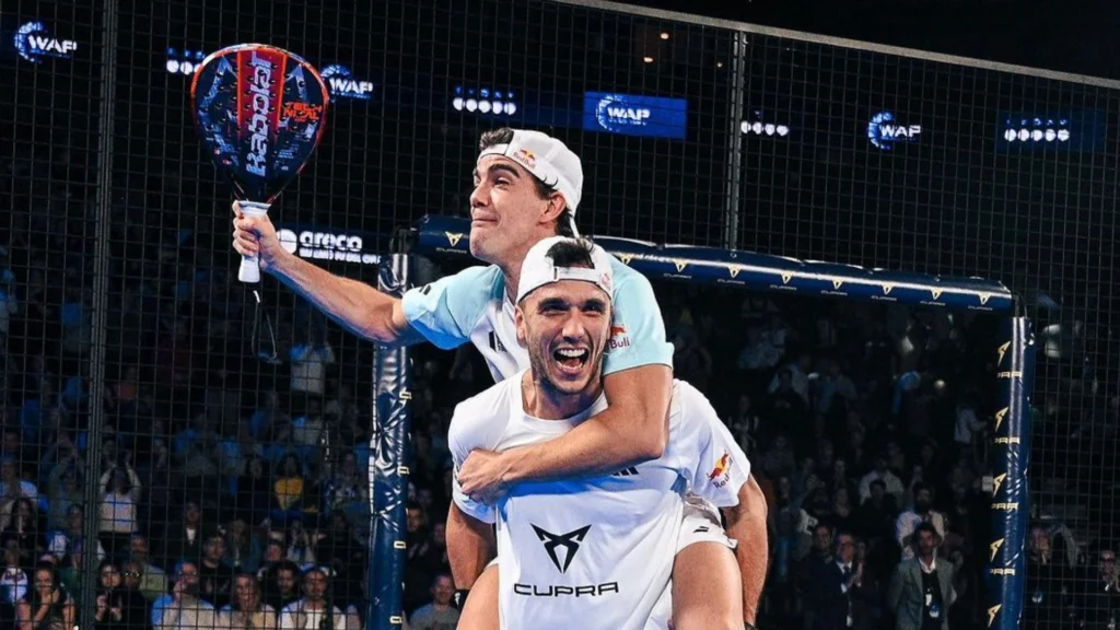 Lebron Galan sourires victoire Malmo 2023 | Padel Magazine Lebron Galan sourires victoire Malmo 2023