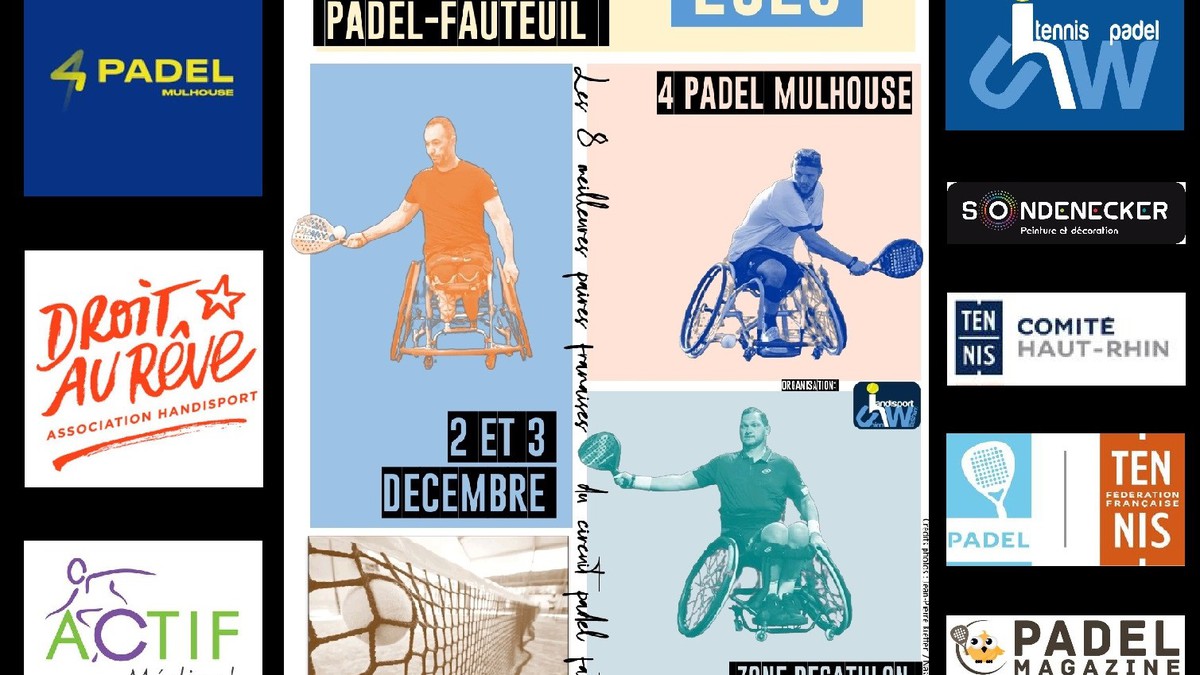 Les meilleurs joueurs de padel-fauteuil de France se retrouvent au 4Padel Mulhouse pour le Master Final les 2 et 3 décembre
