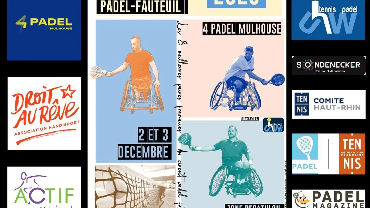 I migliori giocatori di padel-poltrona di Francia si trovano a 4Padel Mulhouse per la Master Final del 2 e 3 dicembre