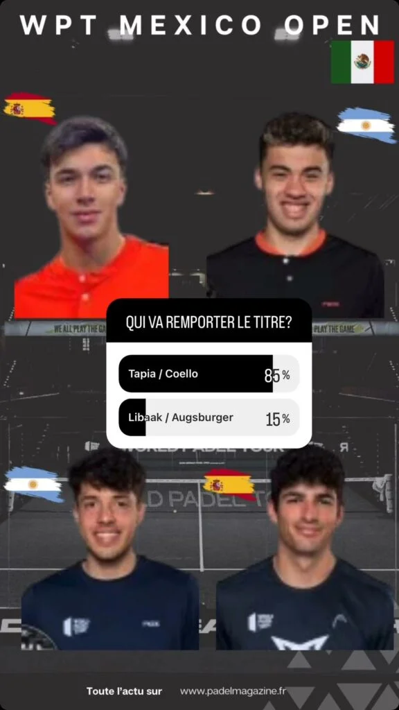 SONDAGE INSTAGRAM FINALE HOMMES MEXICO OPEN
