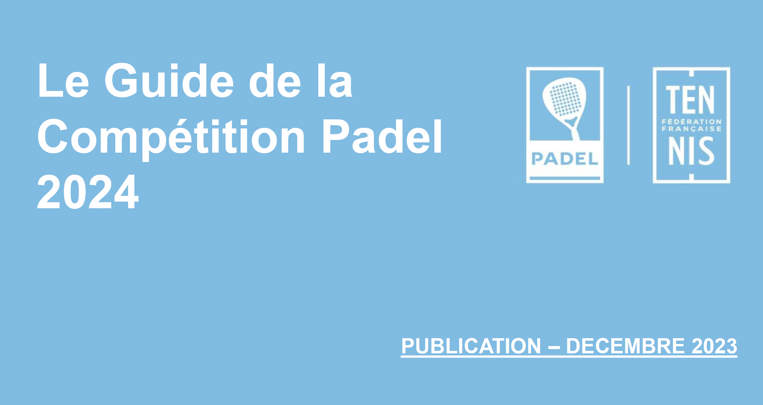 competition guide padel 2024