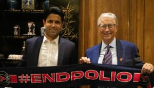 Bill Gates et Nasser Al-Khelaïfi premier padel