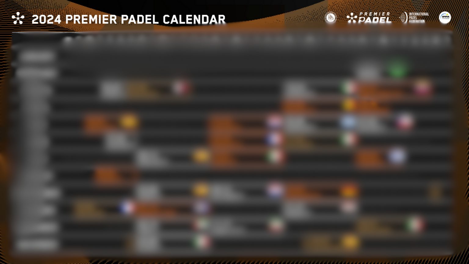 Premier Padel The 2024 calendar, with 25 tournaments in 18 countries