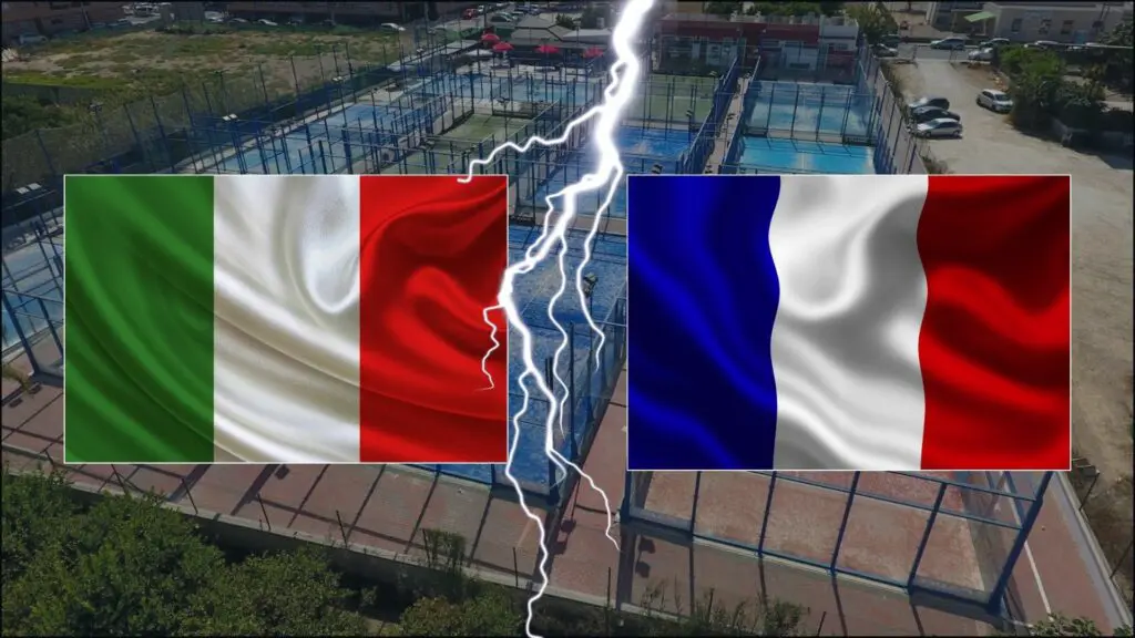 FRANCE VERSUS ITALIE PISTES DE PADEL