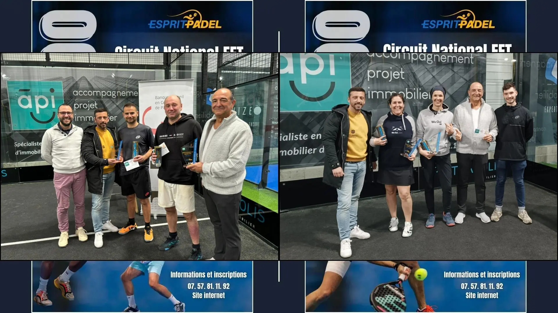 P500 Spirit Padel +45 – Victory for Loriedo/Pecheral for the men and Caillet/Bouvier for the women