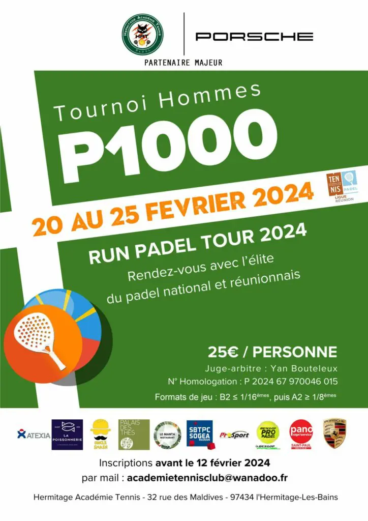 P1000-PORSCHE réunion hat | Padel Magazine P1000-PORSCHE réunion hat