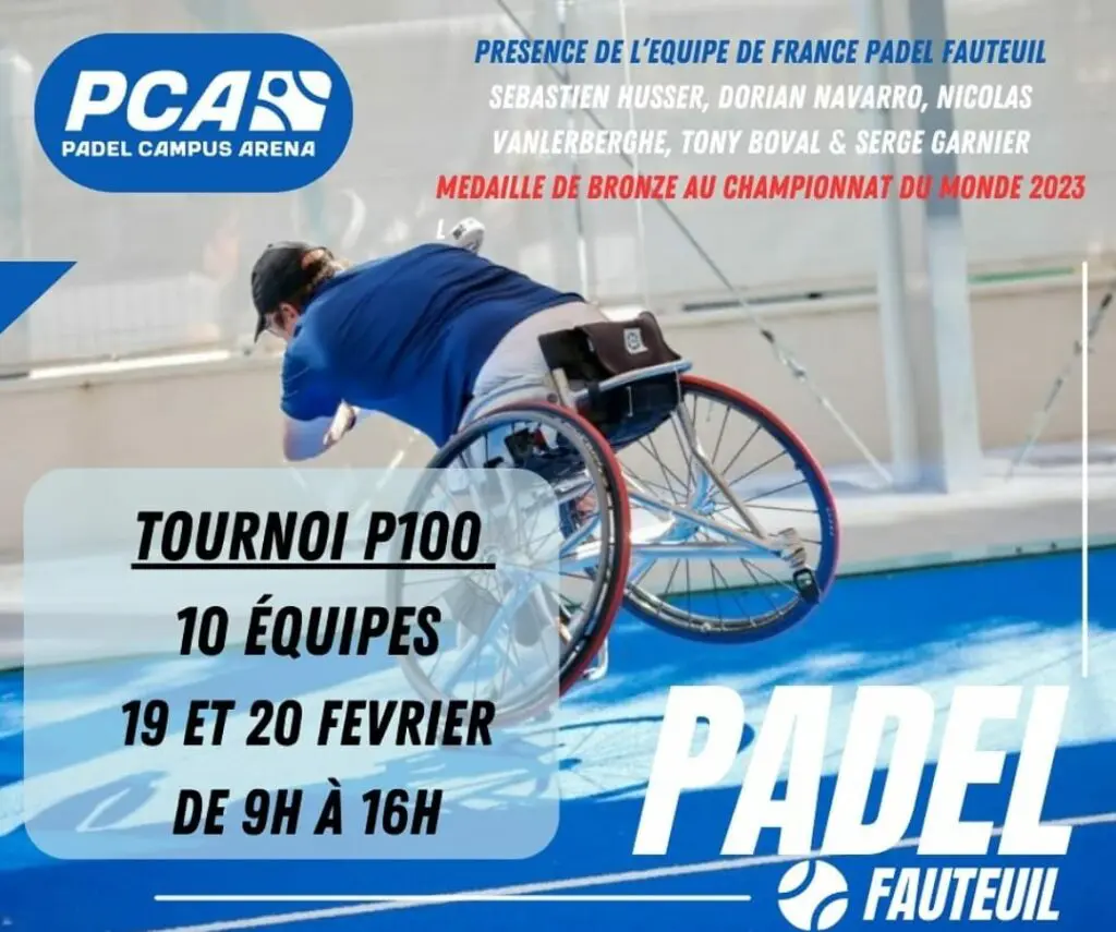 Affiche padel fauteuil Padel Arena