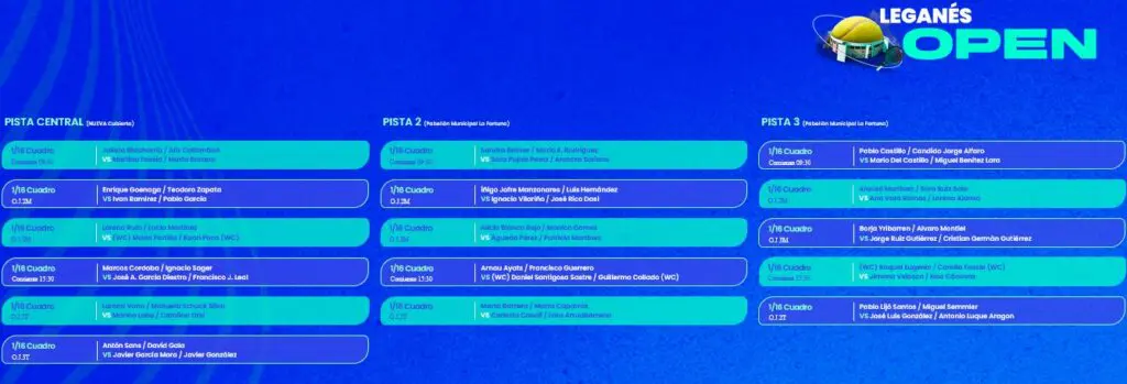 Lundi-programme-UPT-Leganes-2024 | Padel Magazine