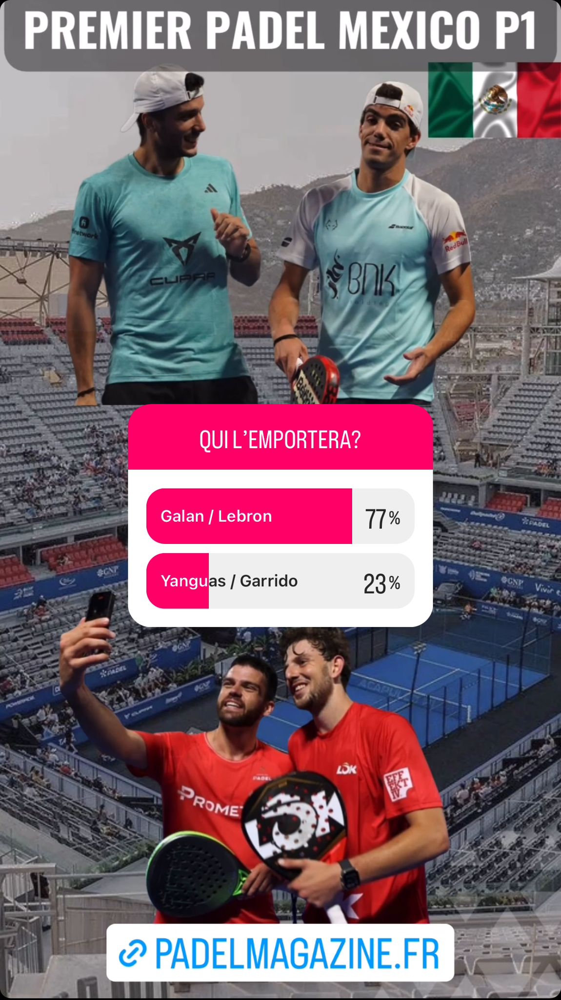 Yanguas-Garrido Lebron-Galan Instagram-Umfrage