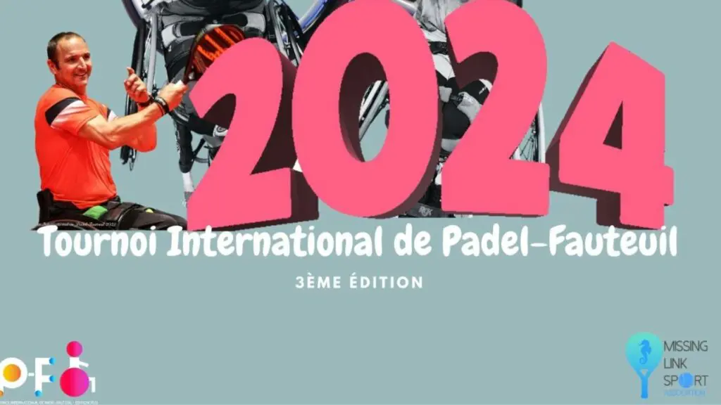 Internationell turneringsaffisch padel fåtölj 2024 4Padel montreuil