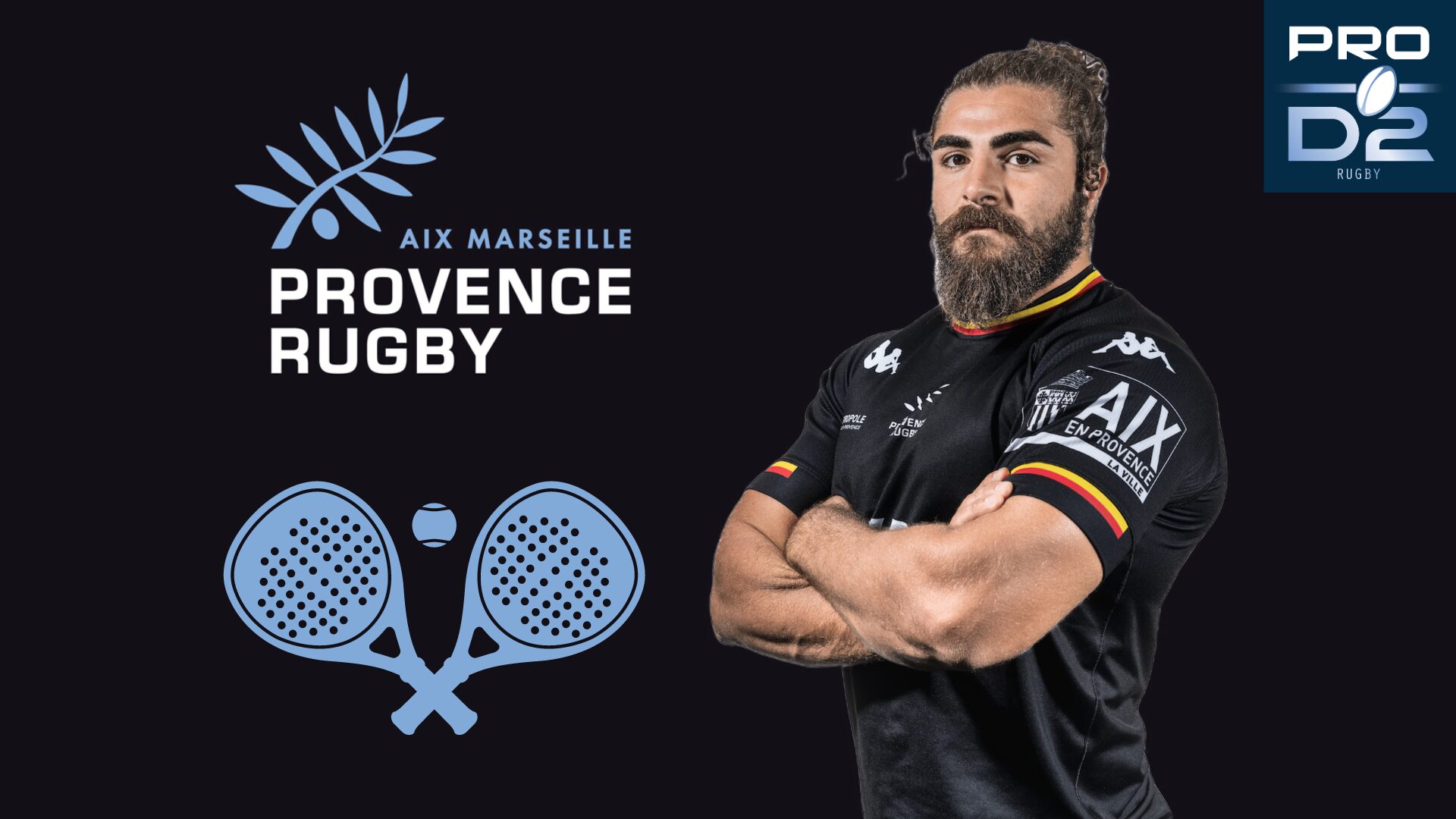 Pro D2 – Quand Guillaume Piazzoli (Provence Rugby) s’échauffe… à l’aide d’une pala
