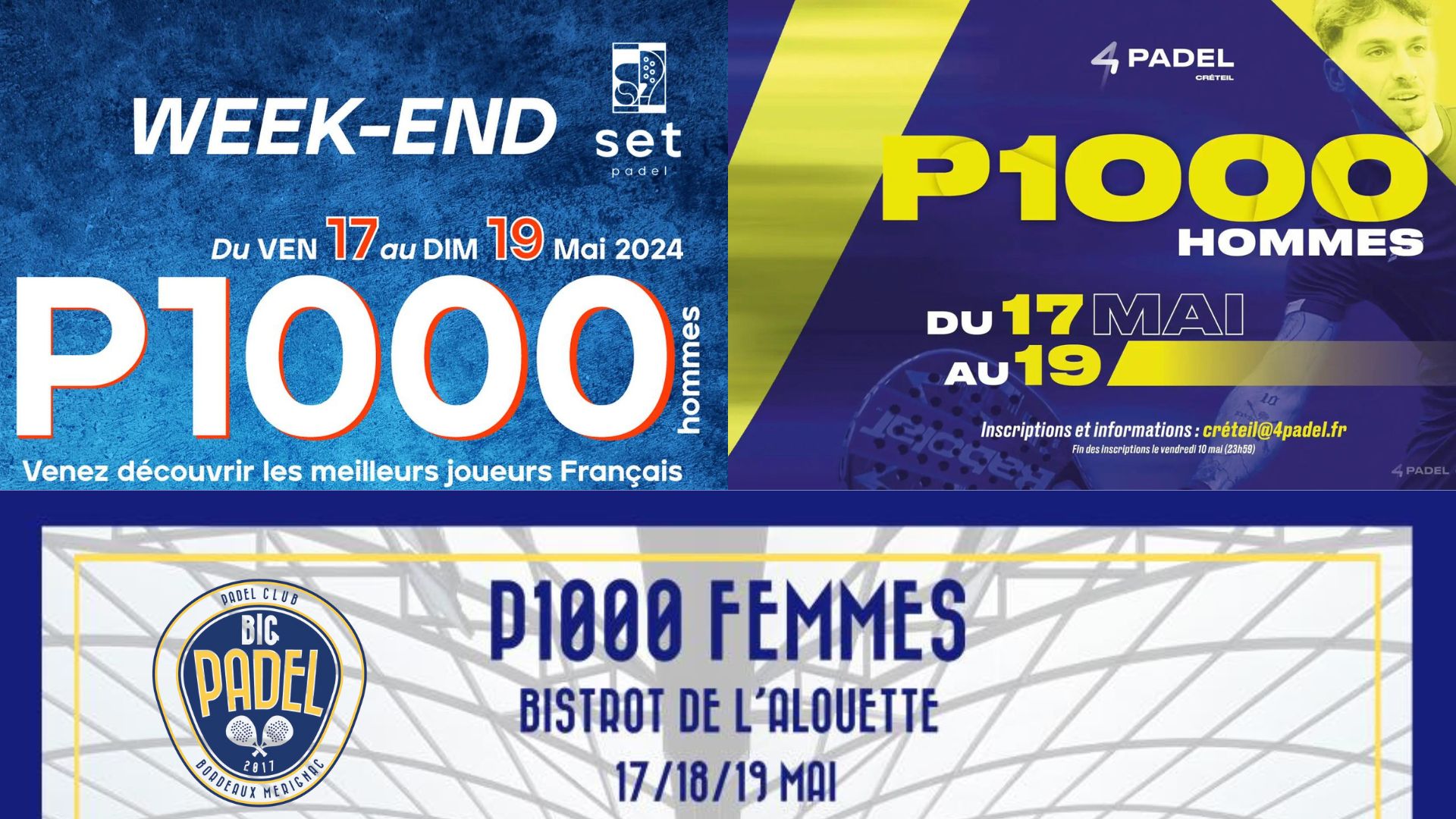 P1000 – Suivez les quarts de finale des tournois du week-end