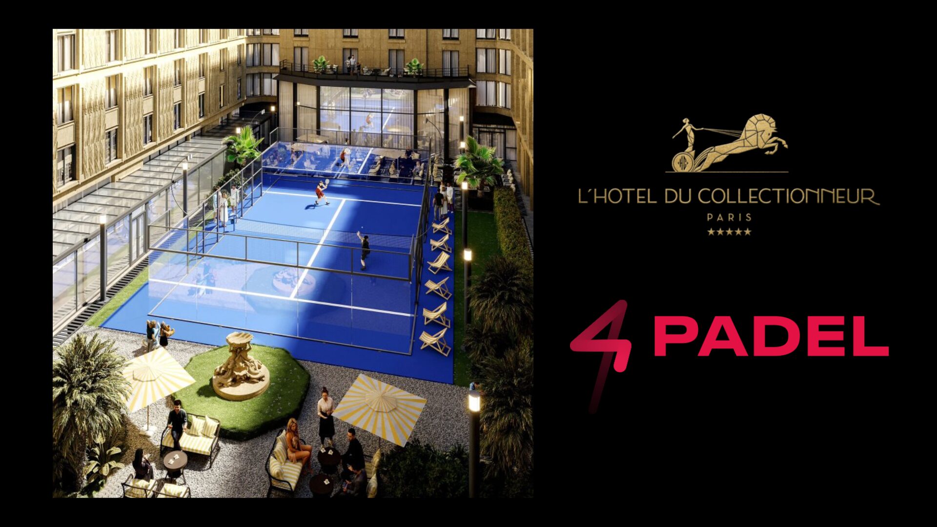 Une piste de padel bientôt installée dans un hôtel de luxe parisien