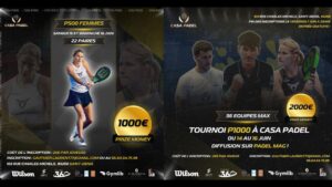 Casa Padel P1000 hommes P500 femmes juin 2024