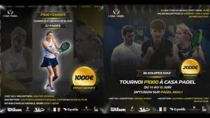 Casa Padel P1000 hommes P500 femmes juin 2024