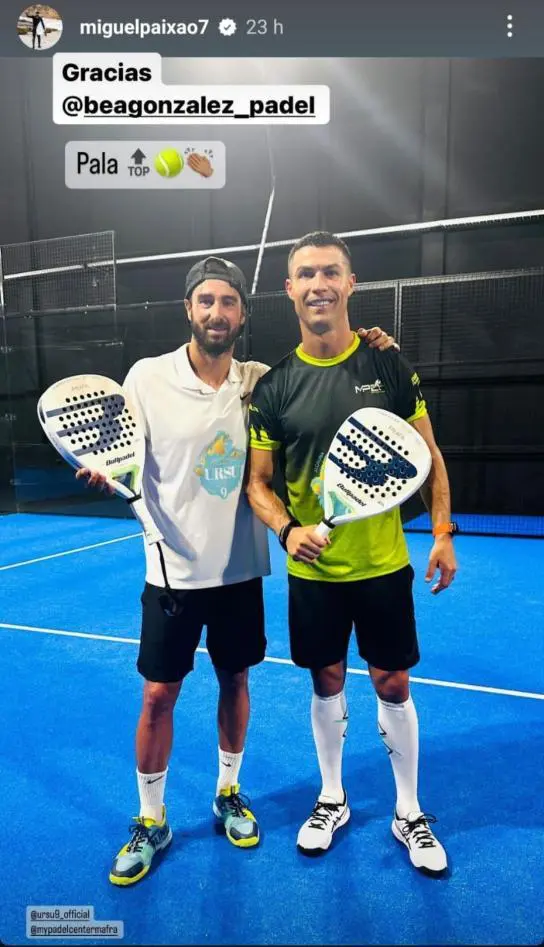 Miguel Paixao Cristiano Ronaldo padel | Padel Magazine Miguel Paixao Cristiano Ronaldo padel