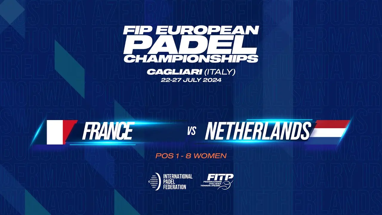 Affiche France Pays Bas quarts de finale euro padel 2024