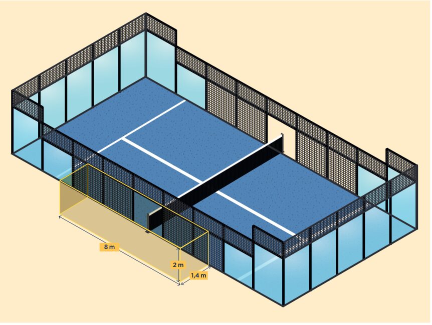 Piste de padel dimensions