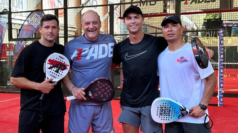 Cristiano Ronaldo / Fabrice Pastor à Tennis Padel Soleil !