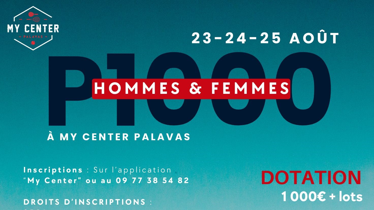 P1000 My Center Palavas – Live, programmation, résultats…