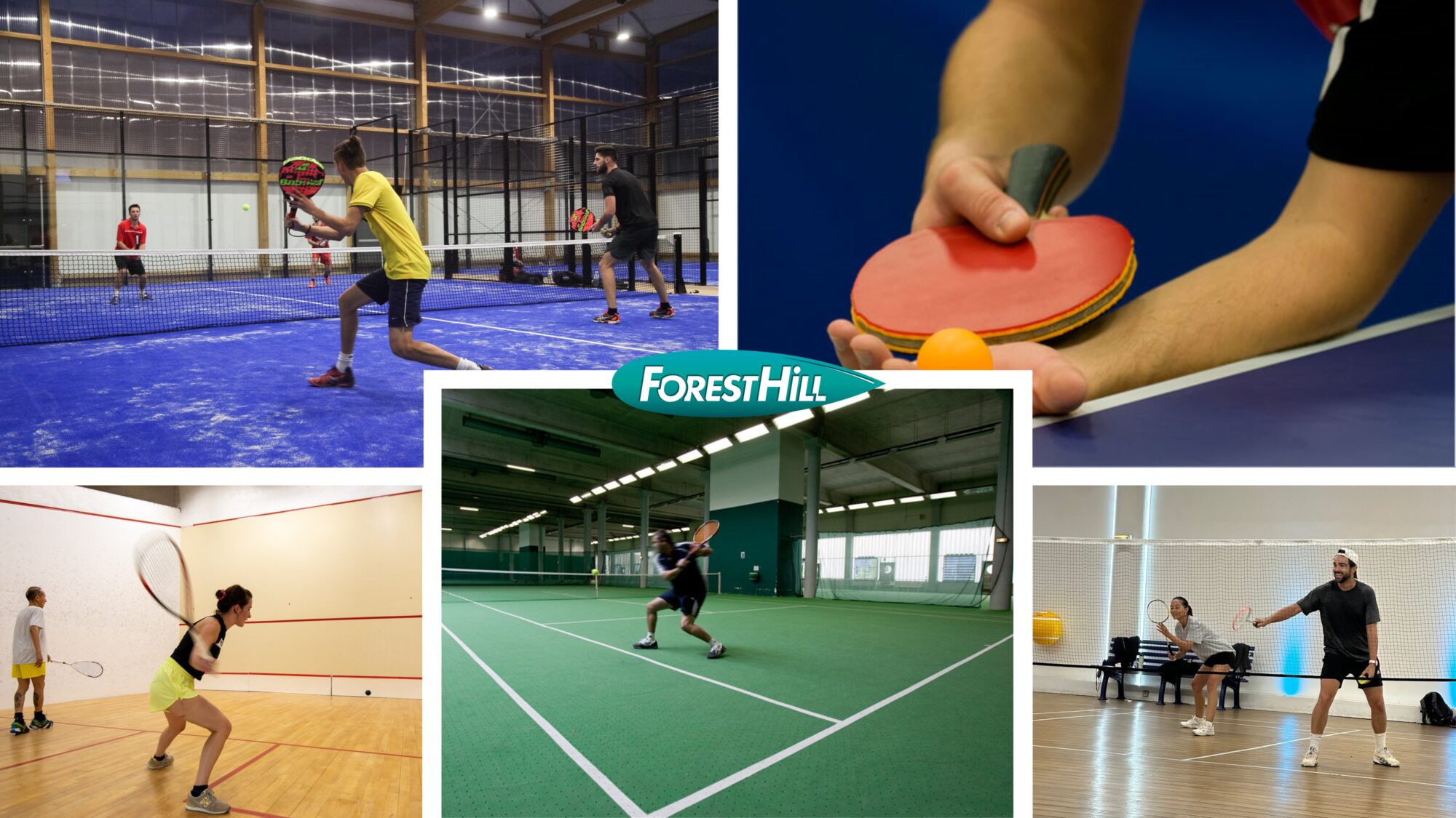 5 sports de raquette, une seule destination : les clubs Forest Hill