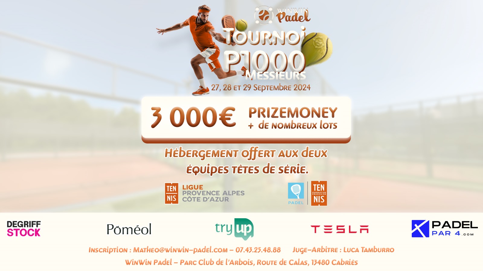 Le gratin du padel français se déplace au P1000 WinWin Arbois