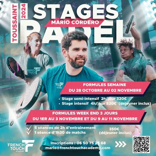 Des stages de padel pendant les vacances de la Toussaint au Cap d’Agde avec la French Touch Academy !